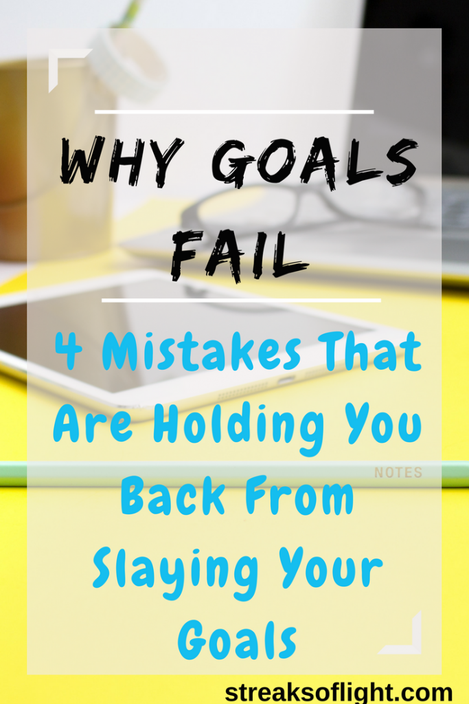 Most of us set ambitious goals but very few people actually achieve their goals. So why do goals fail? What are the mistakes you could be making that are hindering you from achieving your goals? We delve into that here. 