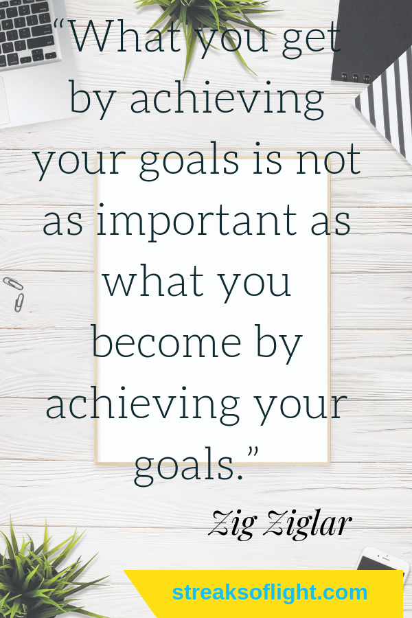 what you get for achieving your goals is not as important as what you become... Click to find more awesome quotes from Zig ziglar. #ZigZiglar #quotestoliveby   