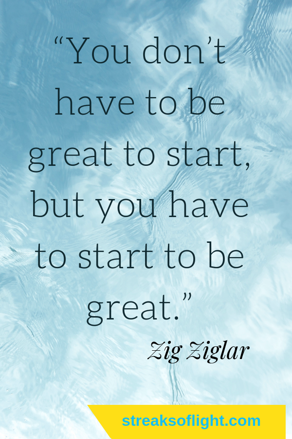 You don't have to be great to start but you have to start to be great. Awesome quotes by Zig ziglar. #zigziglarquotes #quotes